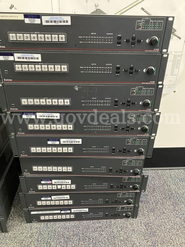 9 (Nine) Extron IN1608 media switchers
