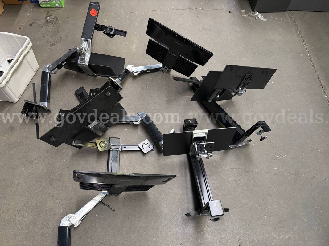 Lot of (6) six Ergotron Desk top Mount Sit Stand Work Stations