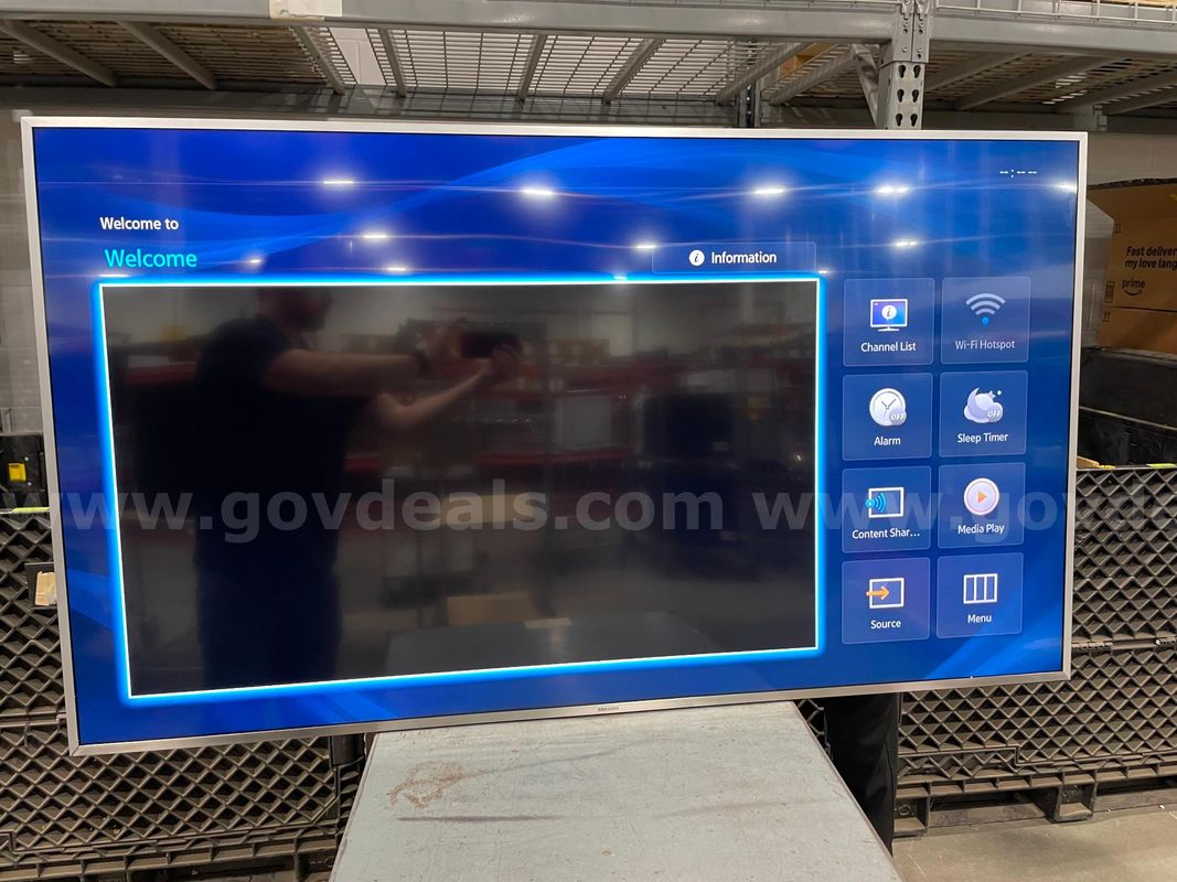 qty 2 65" Class Samsung HE89U 4K UHD hotel hospitality Monitors Silver