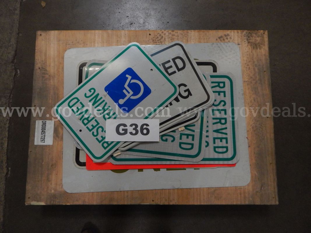 Lot G36 - (12) Misc. Parking Signs