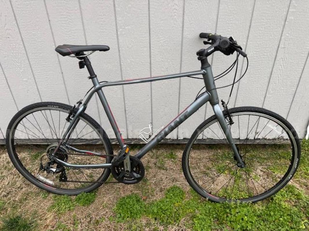 Bicycle with helmet