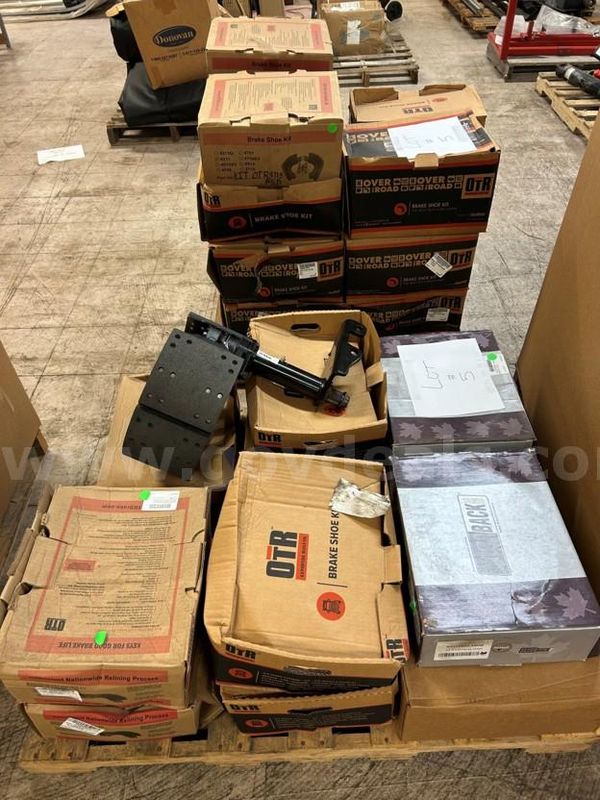 (2) Two Open Pallets of Brake Shoes & Brake Parts