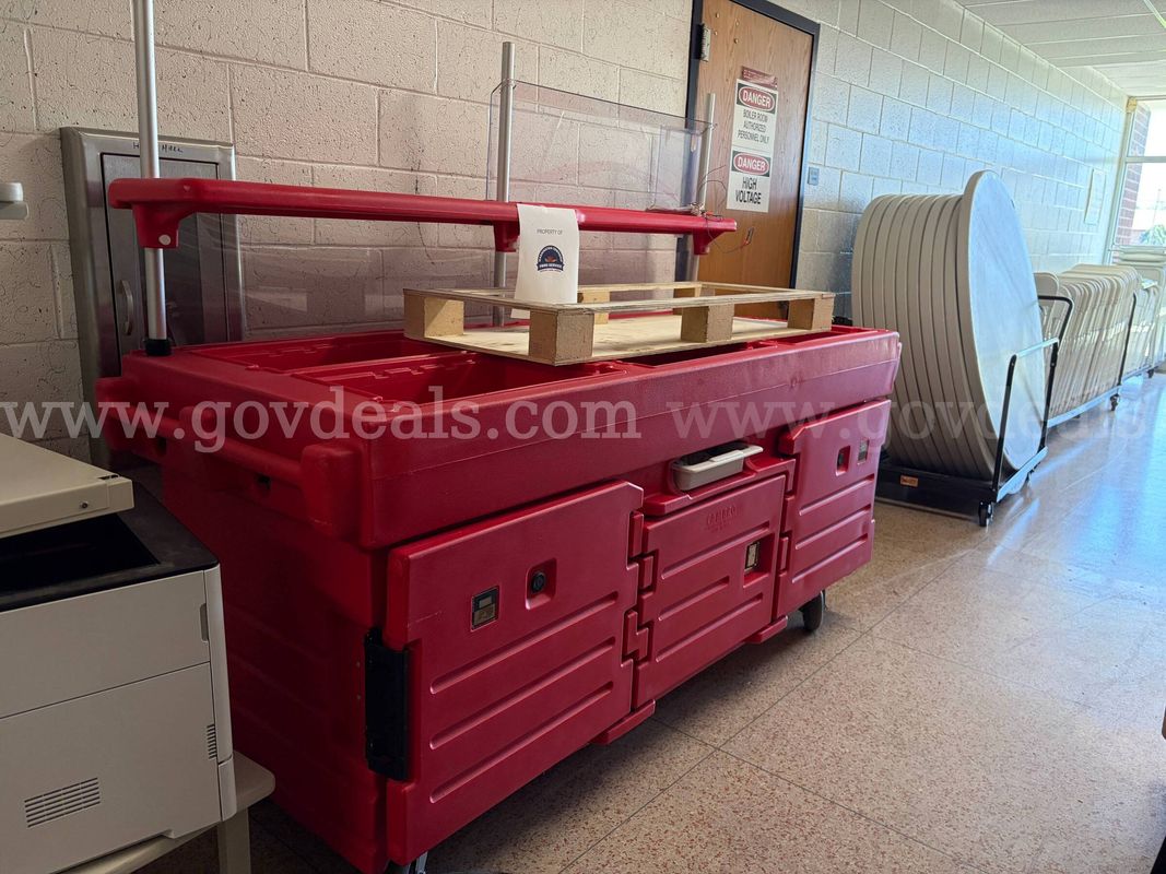 Two portable salad bar stations