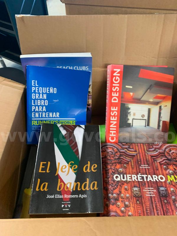 5 cases of Spanish books, 5 cajas de libros de Espanol