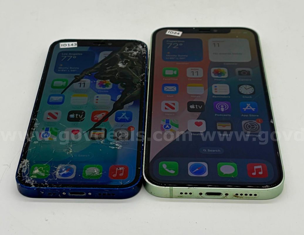 Lot of (2) Apple iPhone 12 Smartphones – Reset & Activated (RA) – Ready for Use/Repair