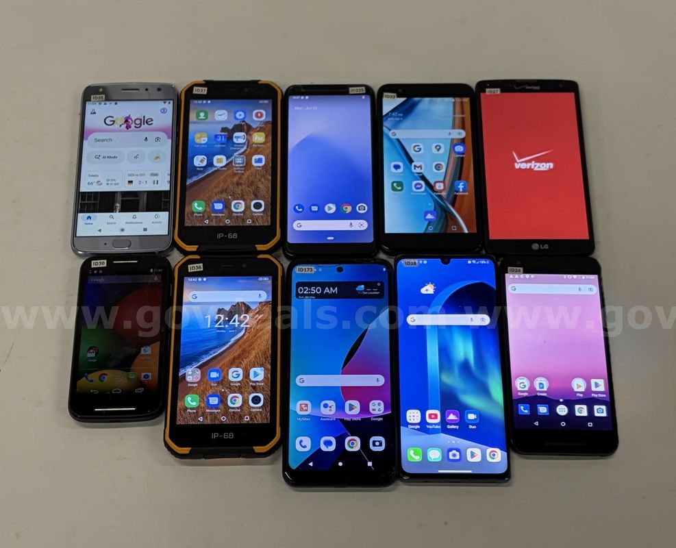 Lot of (10) Mixed Android Smartphones – LG, Motorola, Google & More – Reset & Activated – Ready for Use