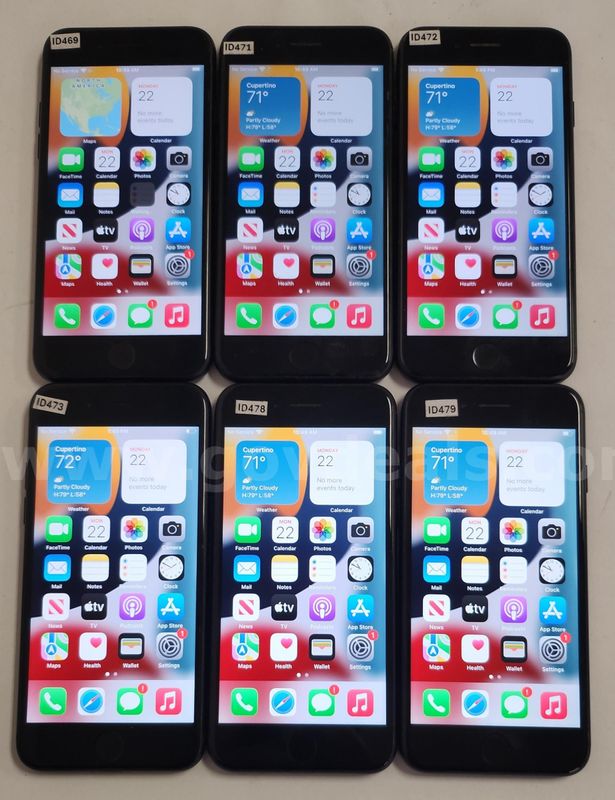 Lot of (6) Apple iPhone 7 Smartphones – Reset & Activated - Ready for Use