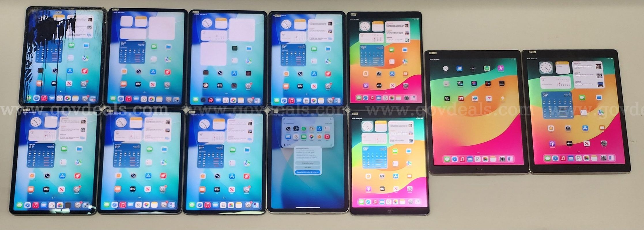 Lot of (12) Apple iPads – iPad Pro & iPad 10th Gen Models – Reset & Activated (RA) – Grade B/C – Ready for Use