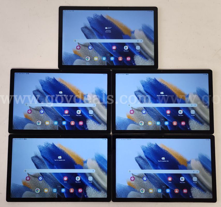 Lot of (5) Samsung Galaxy Tab A8 Tablets – Reset & Activated (RA) – Grade A – Ready for Use