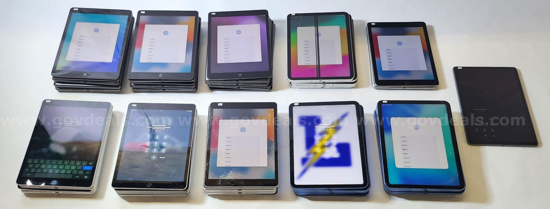 Lot of (61) Apple iPads & Lenovo Tablet – iPad 10th Gen, iPad 9th Gen, iPad Air 2