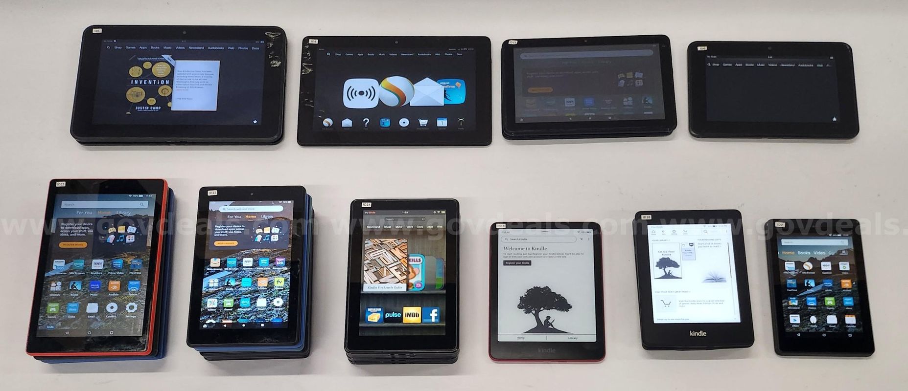 Lot of (25) Amazon Fire Tablets & Kindle eReaders – Mixed Models – Factory Reset