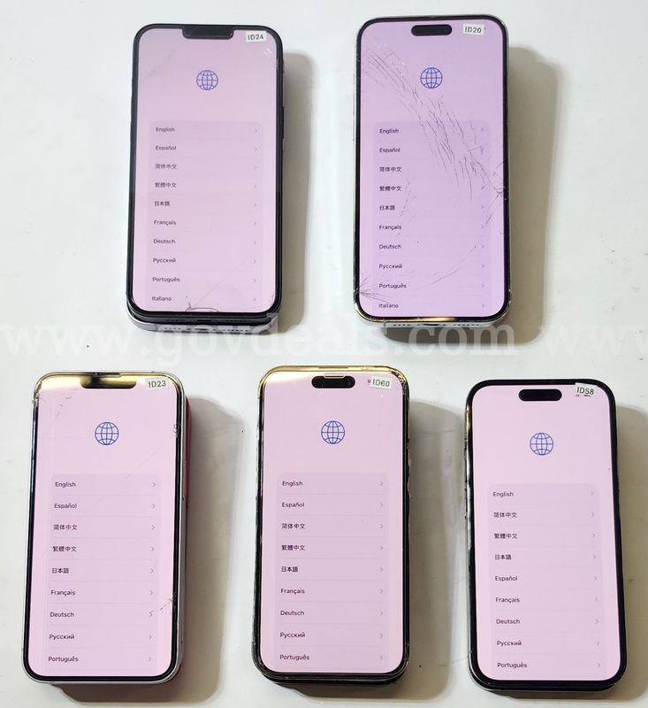 Lot of 13 Apple iPhone 14, 14 Plus, 14 Pro & 14 Pro Max Smartphones | iCloud Locked, MDM | For Parts