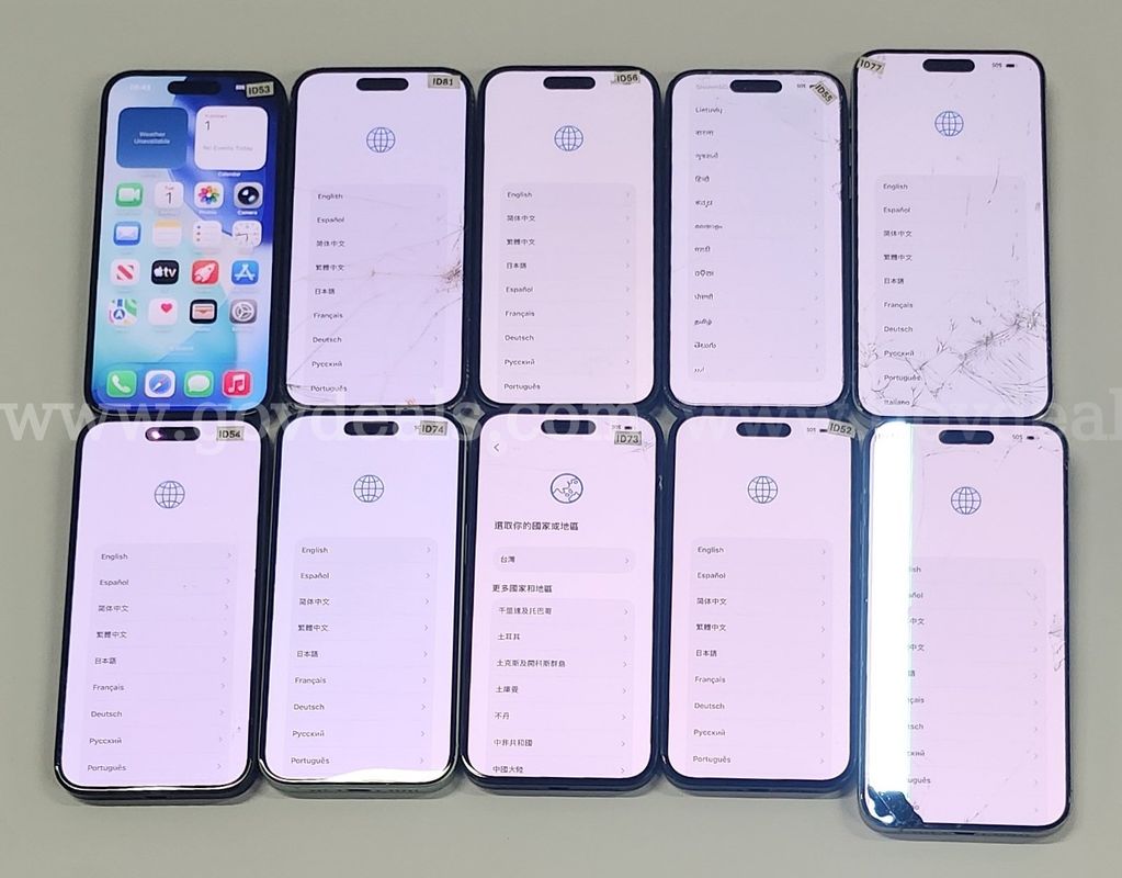 Lot of 10 Apple iPhone 15 Series Smartphones | iPhone 15, 15 Pro & 15 Pro Max | iCloud Locked | For Parts