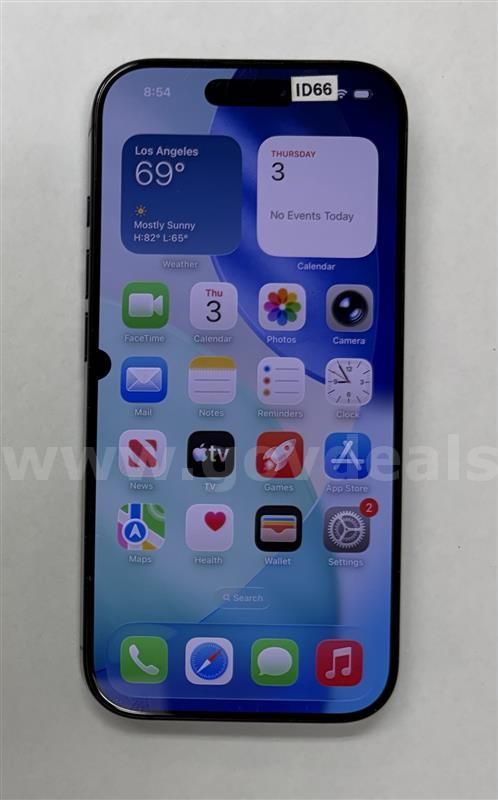 Apple iPhone 16 Pro Black Titanium 128GB – Reset and Activated – Grade C – 100% Battery