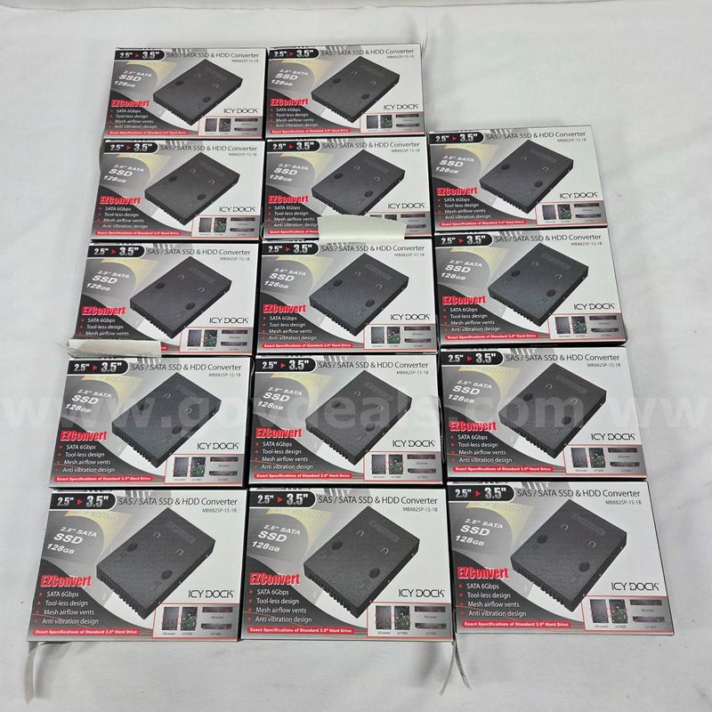Lot 14 ICY DOCK MB882SP-1S-1B 2.5" to 3.5" SSD SATA HDD Converter MB882 Series