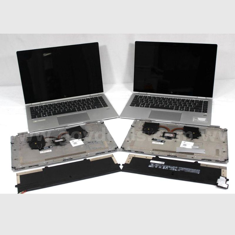 Lot of 2 HP EliteBook x360 1040 G5 Assembly Screen Keyboard Backplate Battery Laptop