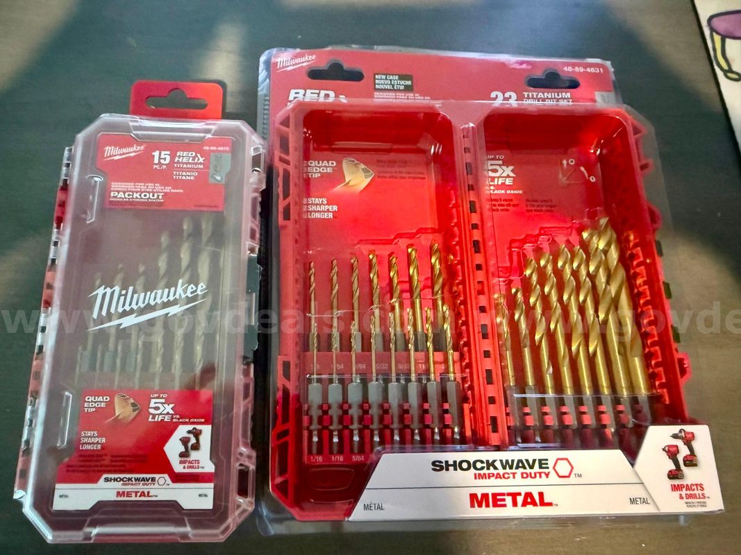 Milwaukee Red Helix Impact Metal Bits - Packout M12 M18 Compatible
