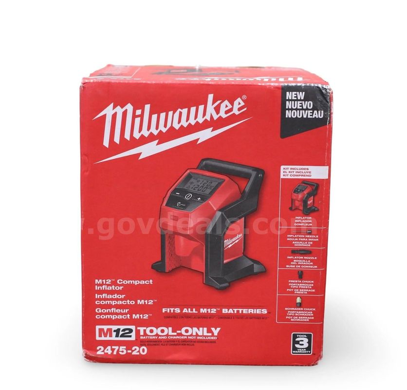 Milwaukee M12 12-Volt Lithium-Ion Cordless Electric Portable Inflator We Will Ship !!