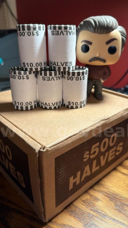 100x Half Dollar Coins - Unsearched - From a sealed bank box