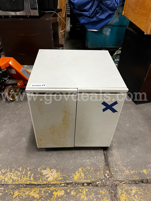 Mobile White Metal Office Storage Cabinet