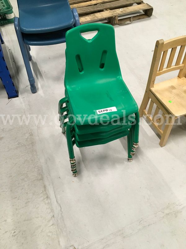 4x Green Toddler/Children Chairs