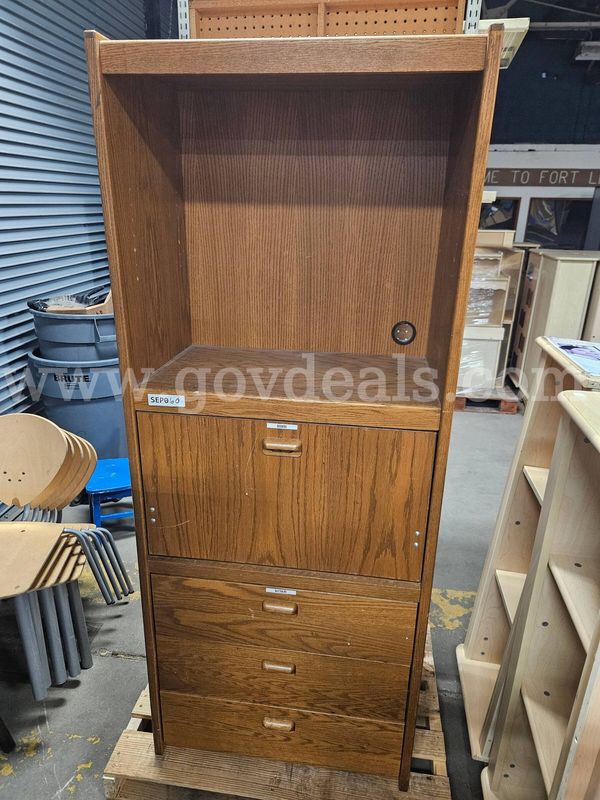 Wood Hutch Cabinet/ Secretary Desk