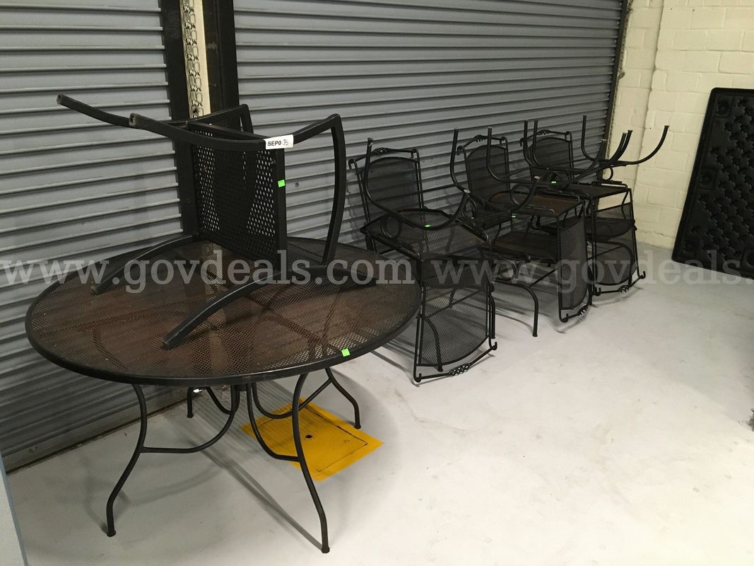 Set Outdoor Metal Table & Chair Patio Set