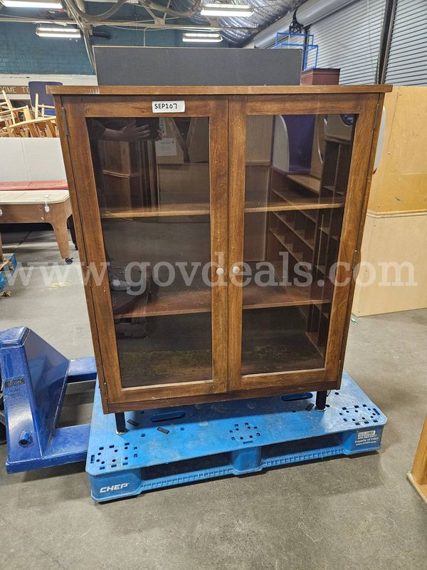 Glass Door Cabinet Bookcase