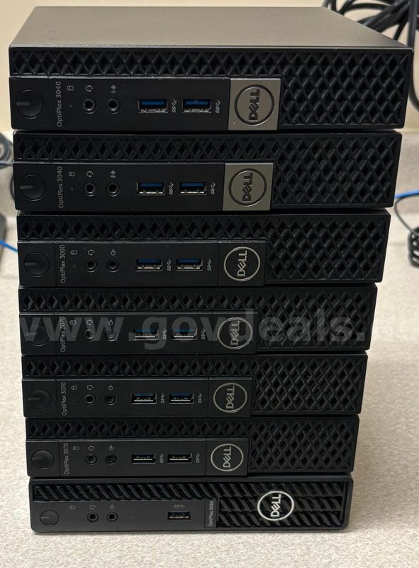 7x Dell OptiPlex PCs, various models