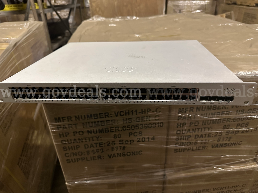 A lot of 10 Cisco Meraki MS220-48FP Cloud-Managed 48-Port PoE Gigabit Switch UNCLAIMED