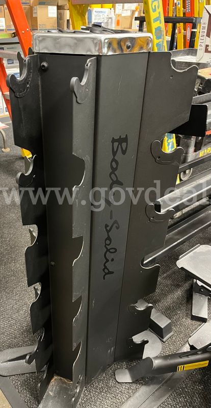 Assorted weight/dumbell racks (5 pieces total)