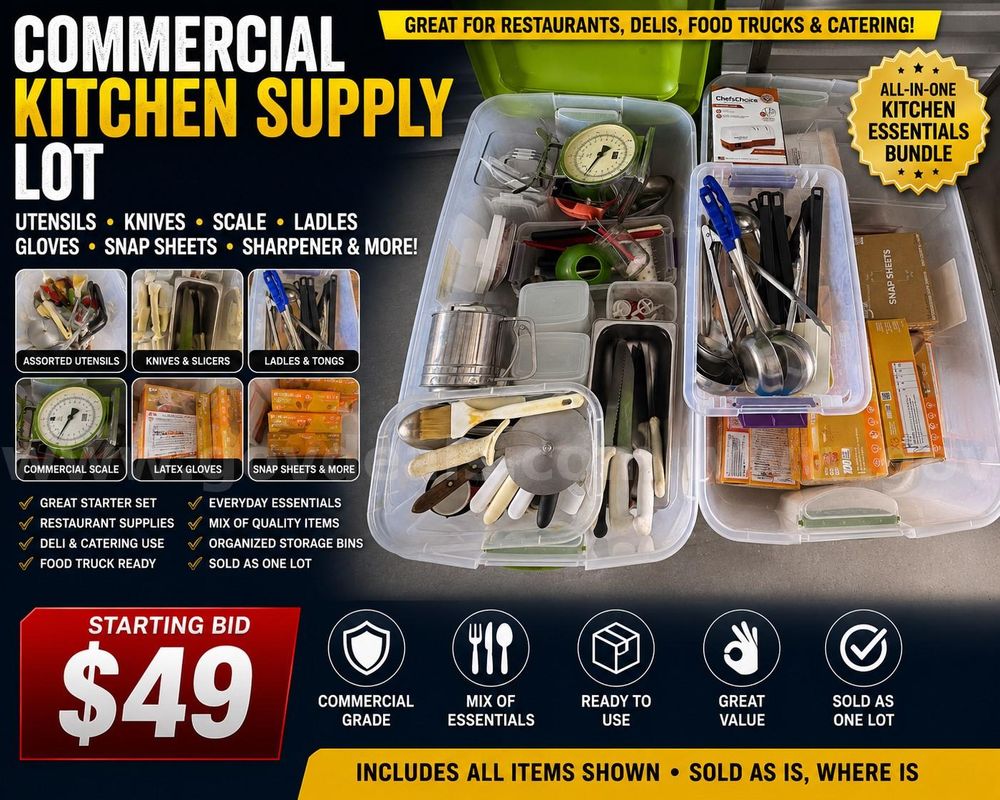 Commercial Kitchen Supply & Food Prep Lot