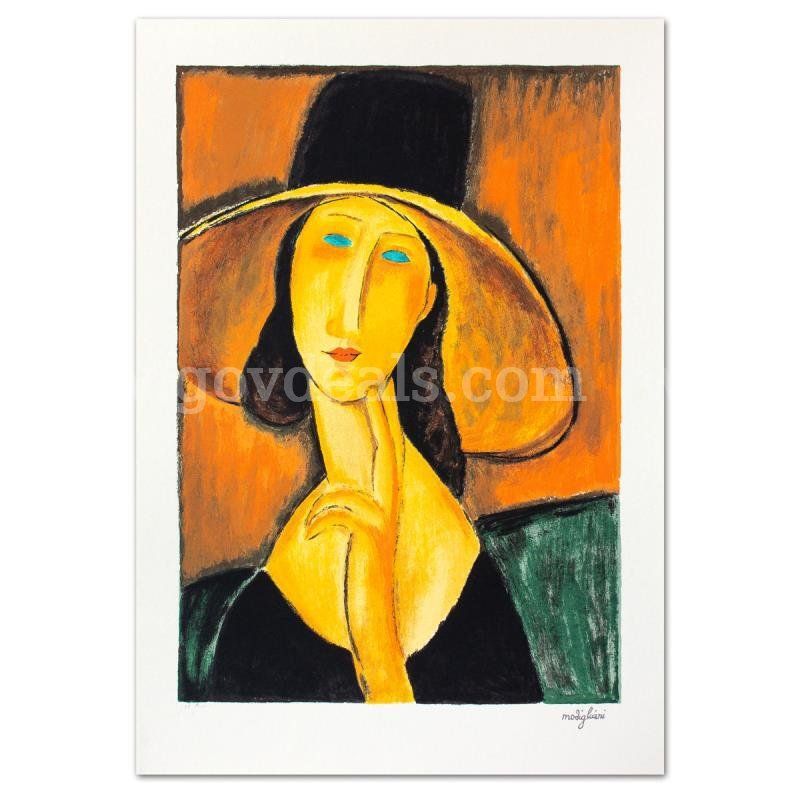 Amedeo Modigliani, "Protrait Of A Woman With Hat" Limited Edition Fine Art