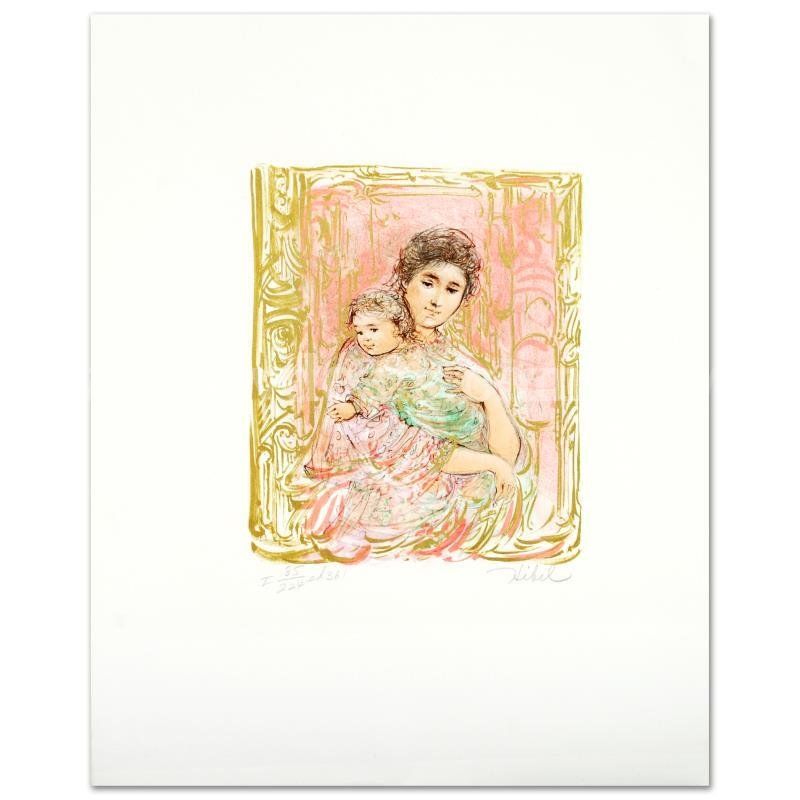 Edna Hibel (1917-2014), "Willa And Child" Limited Edition Fine Art