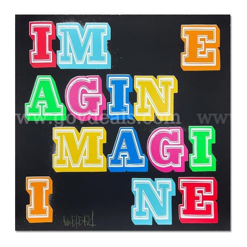 Ben Eine, "Imagine" Limited Edition Fine Art