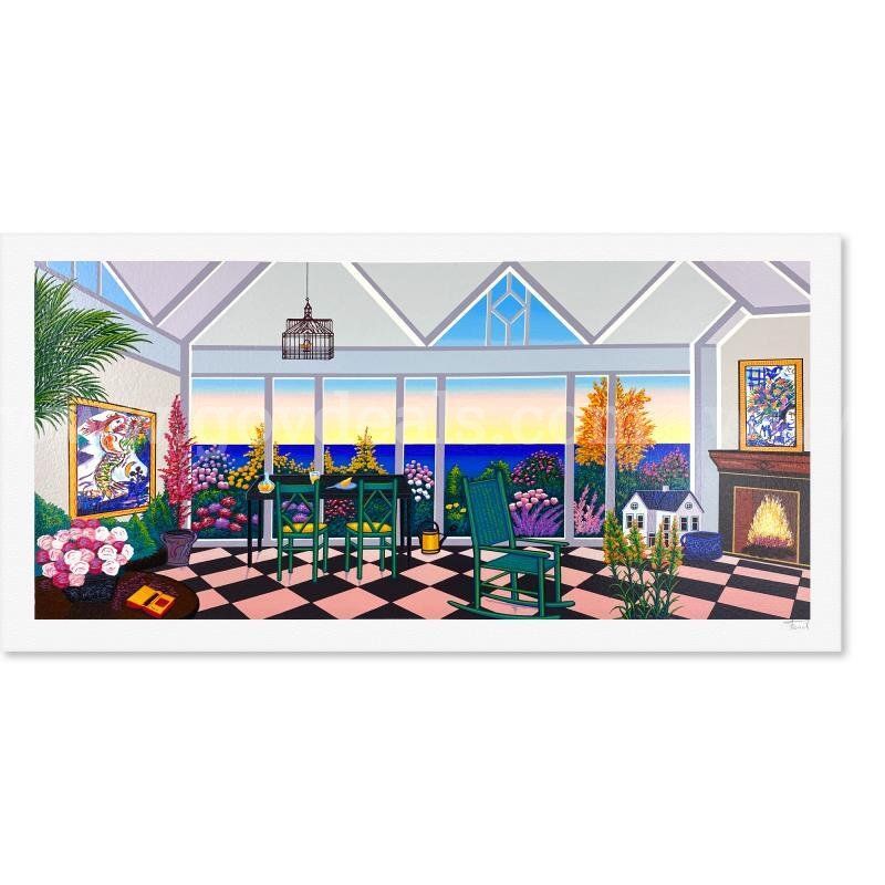 Fanch Ledan, "Interior with Two Chagall" Limited Edition Fine Art