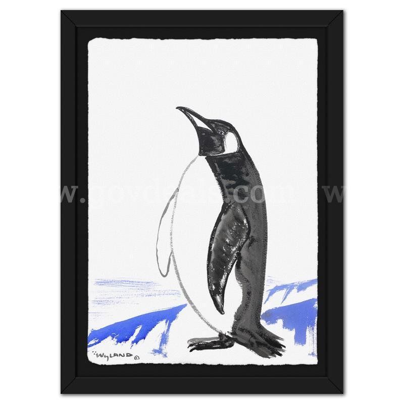 Wyland, "Penguin" Original Fine Art
