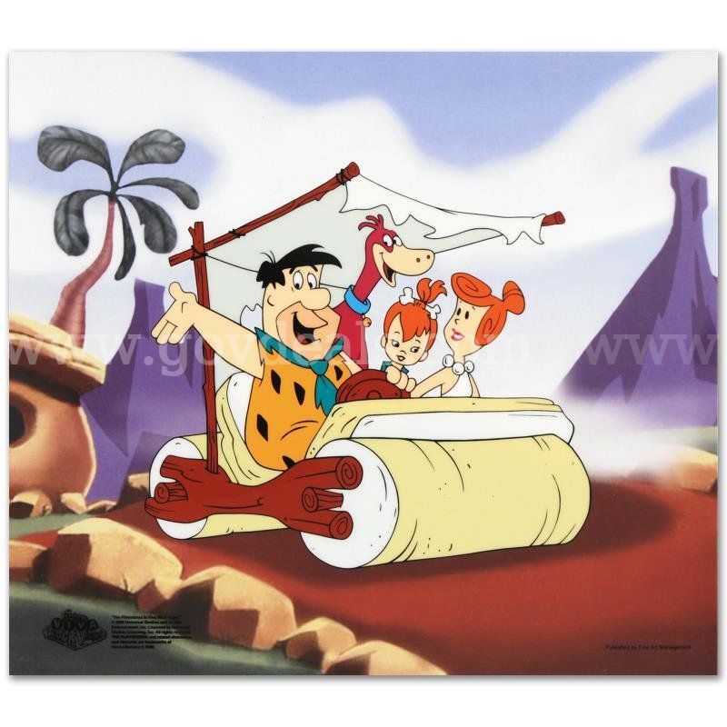 The Flintstones, "The Flintstones Family Car" Limited Edition Fine Art
