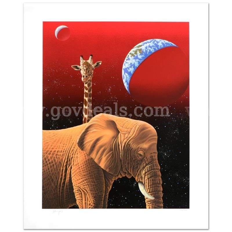 William Schimmel, "Our Home Too I - Elephants" Limited Edition Fine Art