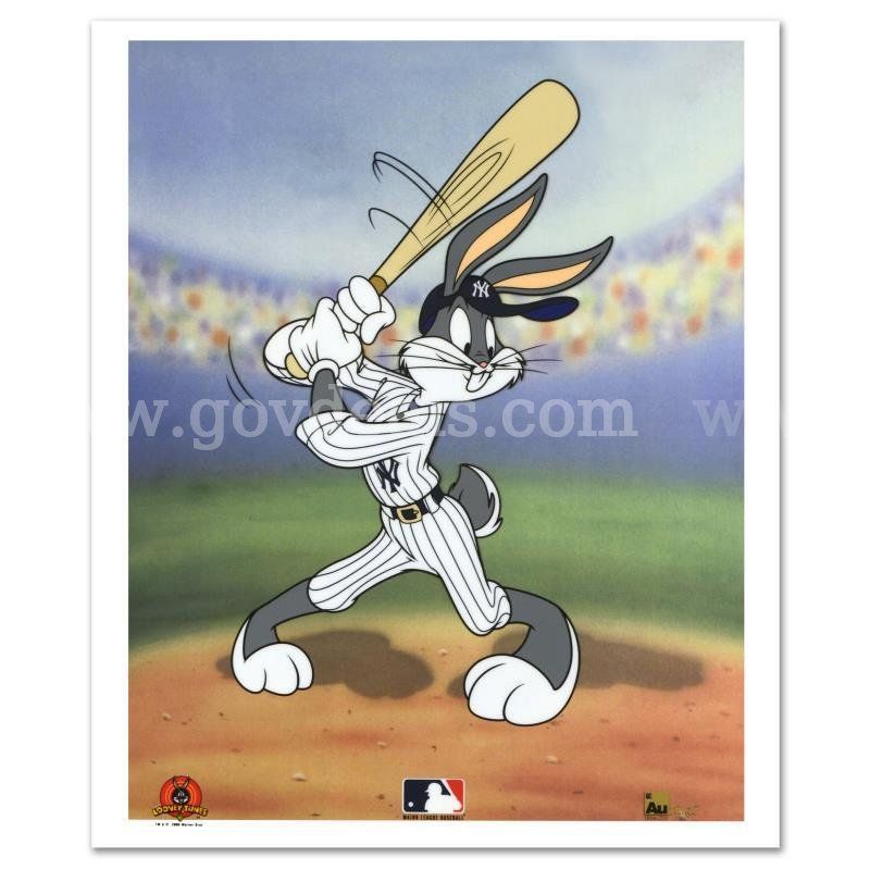 Looney Tunes, "Bugs Bunny at Bat for the Yankees" Limited Edition Fine Art
