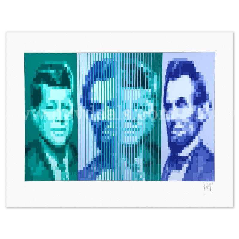 Yvaral (1934-2002), "Kennedy/Lincoln" Limited Edition Fine Art