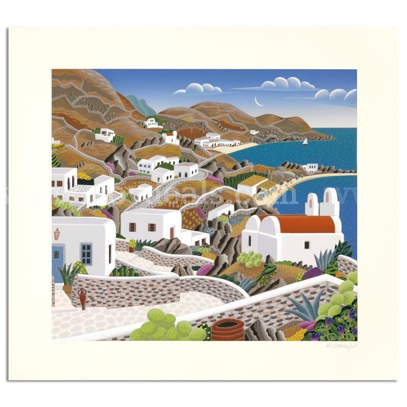 Thomas Mcknight, "Mykonos Platys Gialos" Limited Edition Fine Art