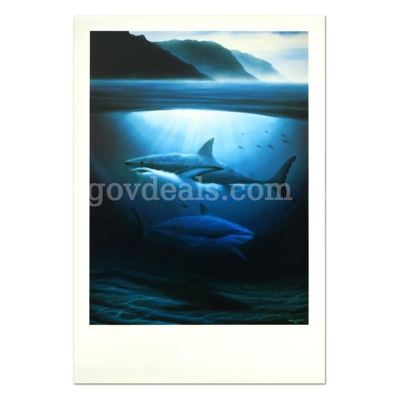 Wyland, "Great White Sharks" Limited Edition Fine Art