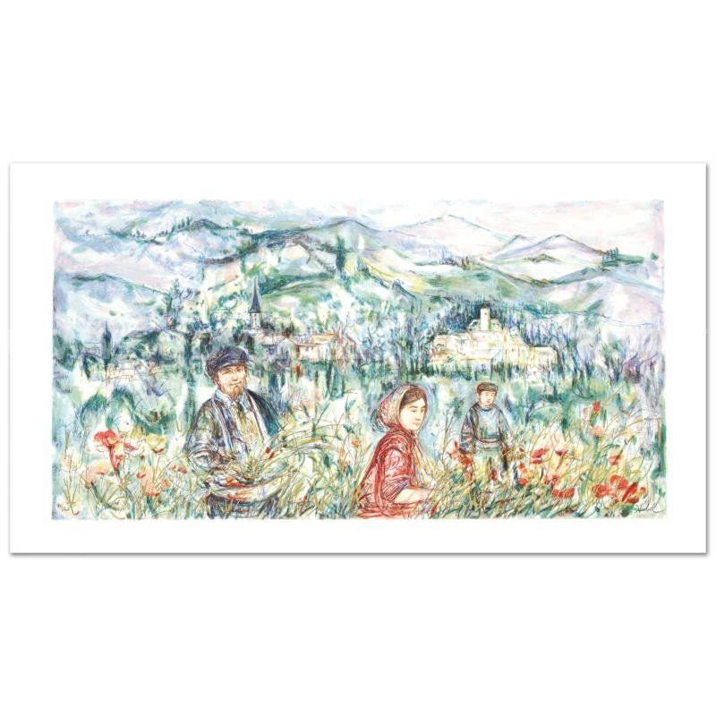 Edna Hibel (1917-2014), "The Flower Harvest" Limited Edition Fine Art