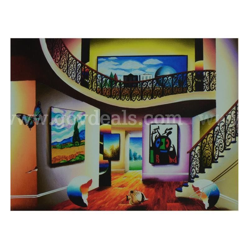 Ferjo, "Cornfield with Magritte and Miro" Limited Edition Fine Art