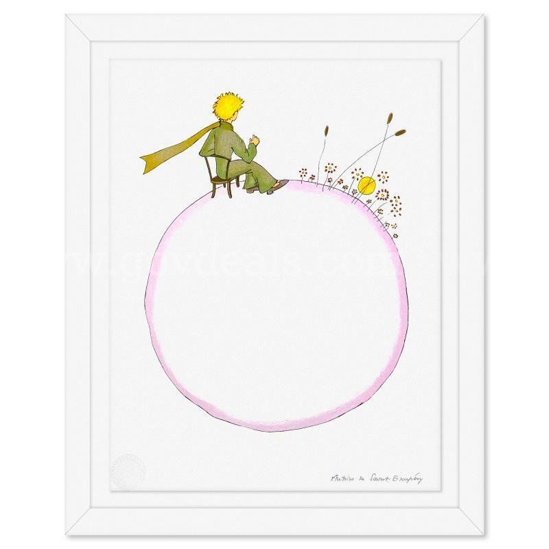 Antoine de Saint-Exupery 1900-1944 (After), "The Little Prince And The Sunset" Limited Edition Fine Art