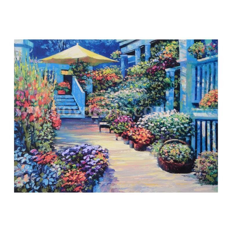 Howard Behrens (1933-2014), "Nantucket Flower Market" Limited Edition Fine Art