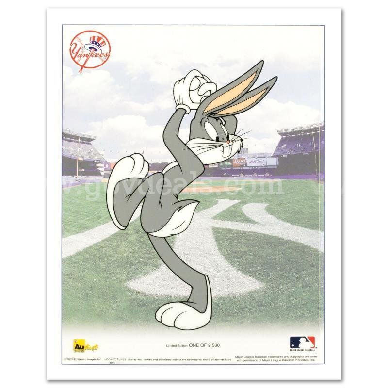 Looney Tunes, "Bugs Bunny Pitching with the Yankees" Limited Edition Fine Art