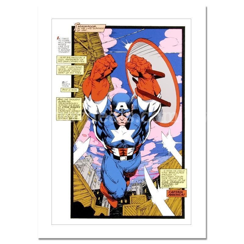 Marvel Comics, "Captain America, Sentinel: Uncanny X-Men #268" Limited Edition Fine Art