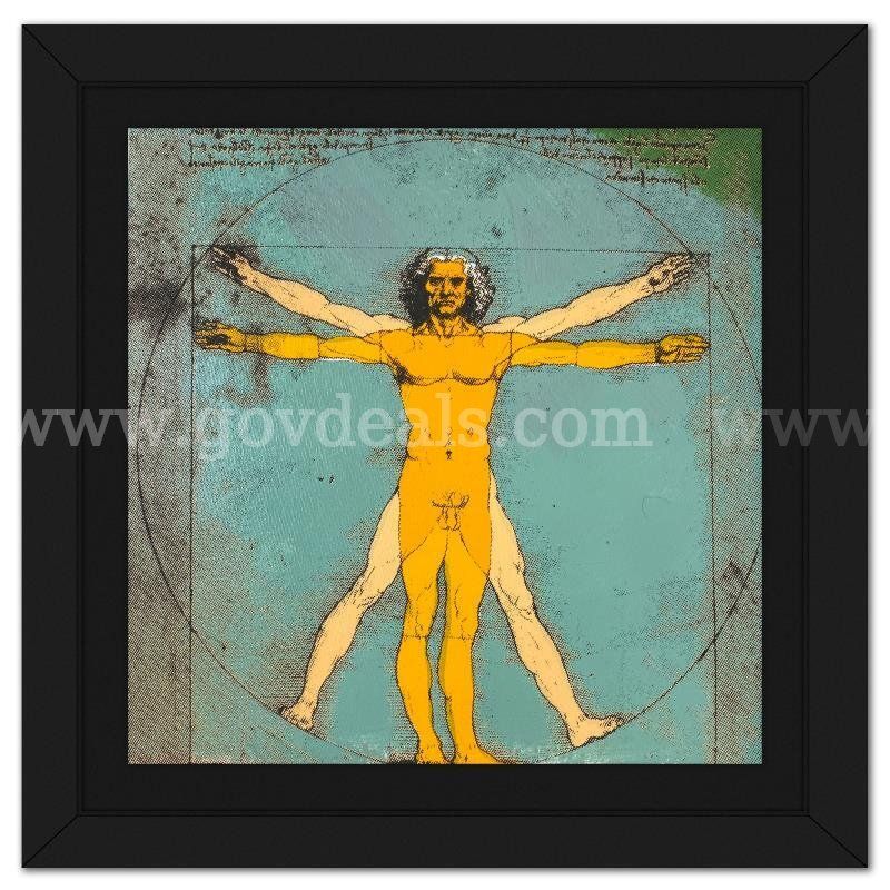 Steve Kaufman (1960-2010), "Vitruvian Man" Limited Edition Fine Art